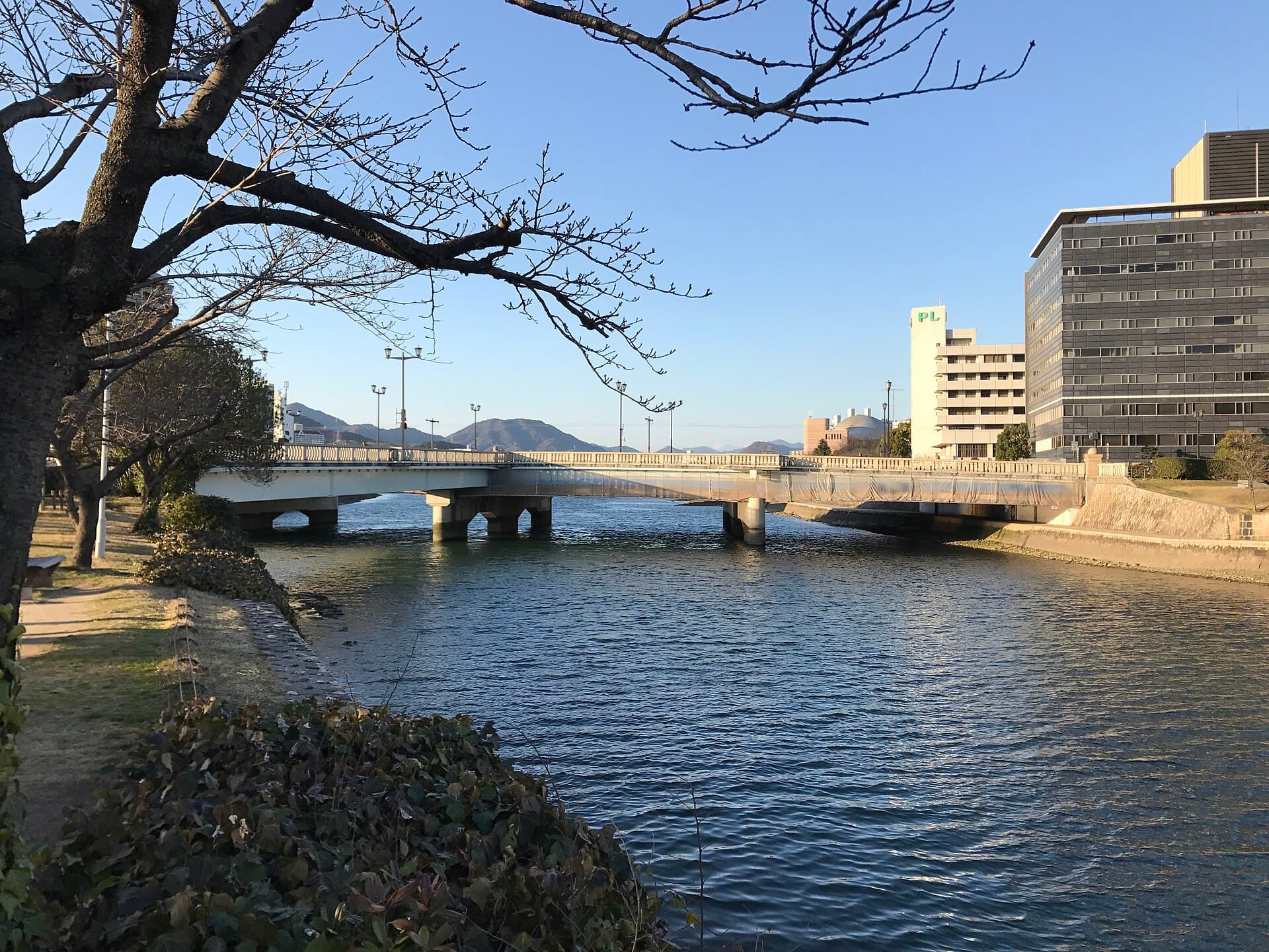 相生桥（广岛）：相生桥（广岛）：Wikimedia Commons 文件「Aioibashi Bridge 20170310-2.jpg」中的桥梁实景。