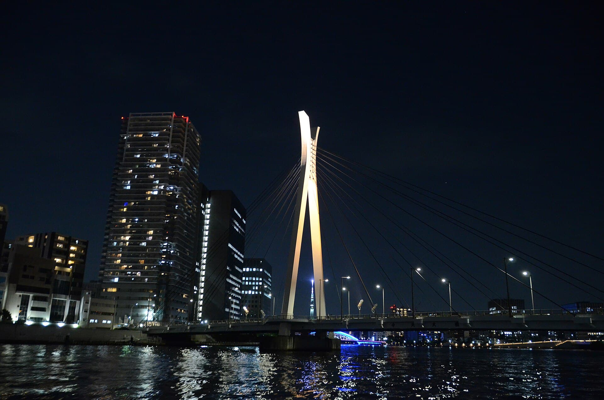 中央大桥：中央大桥：Wikimedia Commons 文件「中央大橋02.jpg」中的桥梁实景。