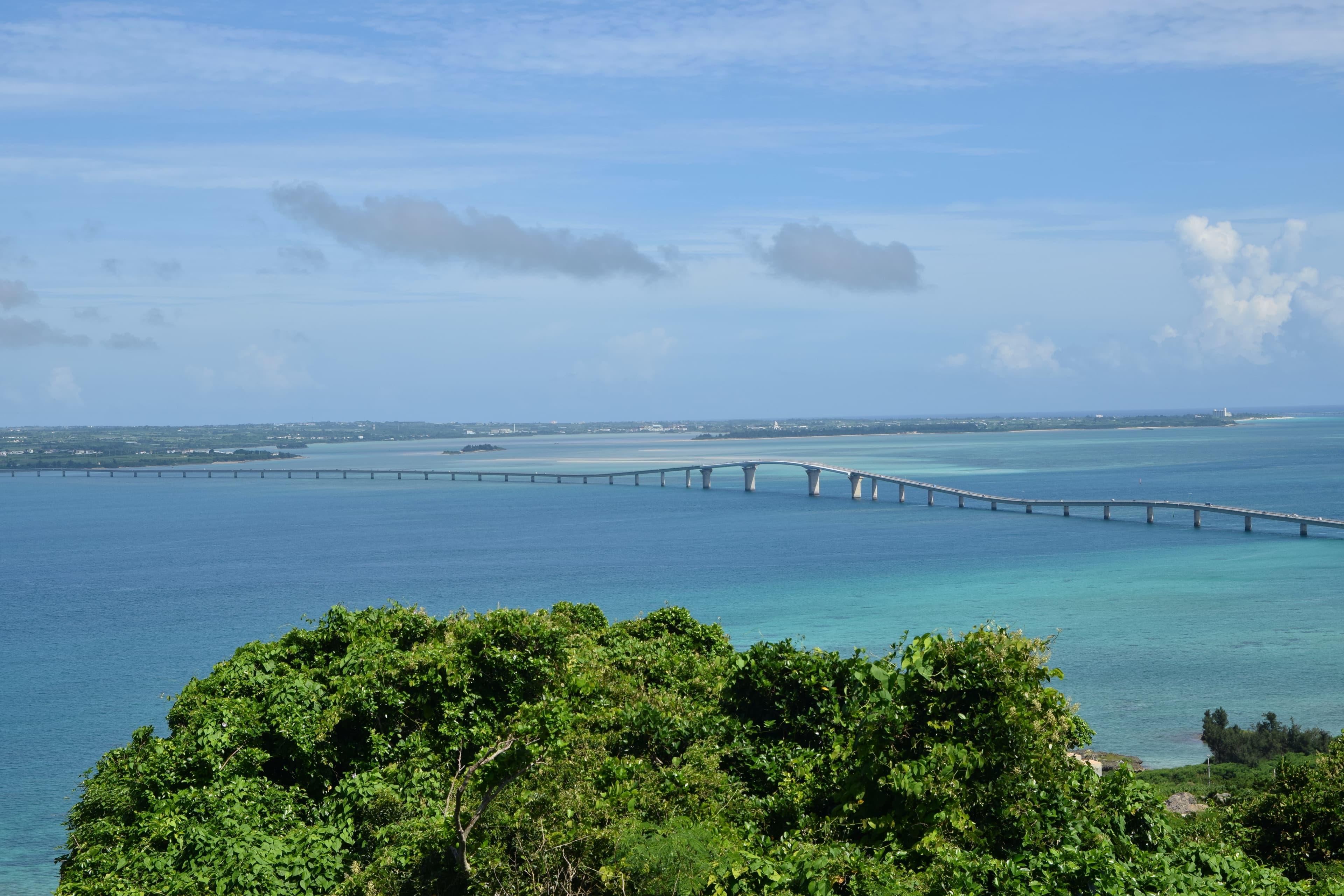 伊良部大桥：伊良部大桥：Wikimedia Commons 文件「Miyako's Irabu Bridge (52204268416).jpg」中的桥梁实景。