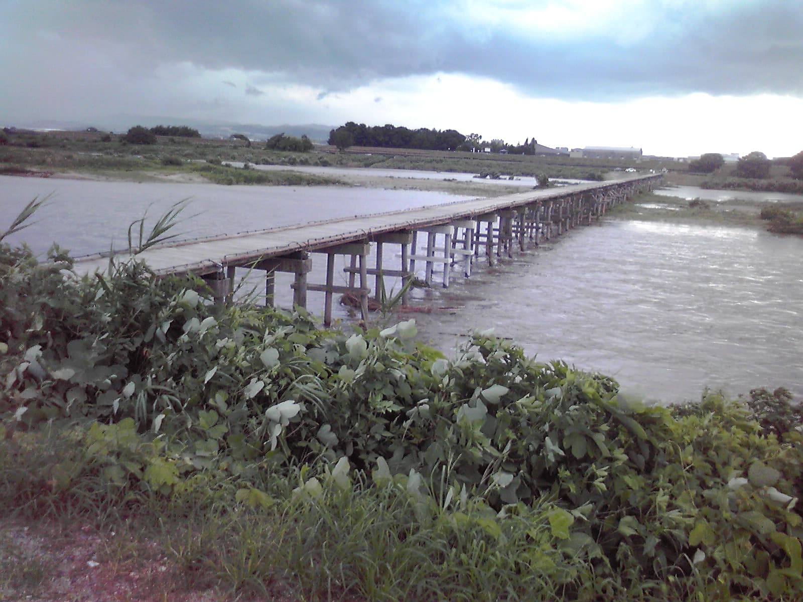 上津屋桥（流桥）：上津屋桥（流桥）：Wikimedia Commons 文件「上津屋橋 - panoramio.jpg」中的桥梁实景。