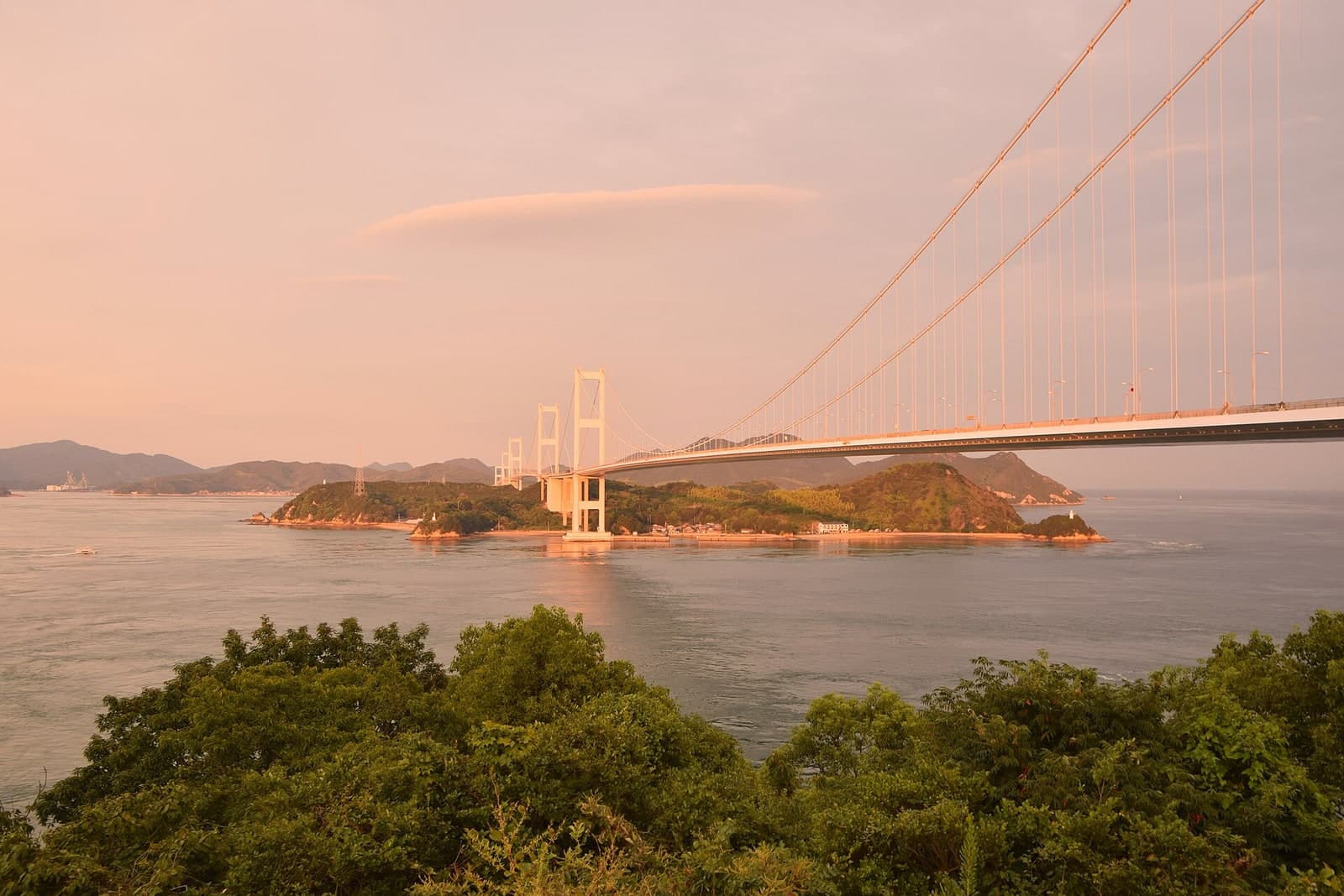 来岛海峡大桥群：文件说明明确为来岛海峡第二大桥，画面记录第二桥桥塔、主跨与海峡。