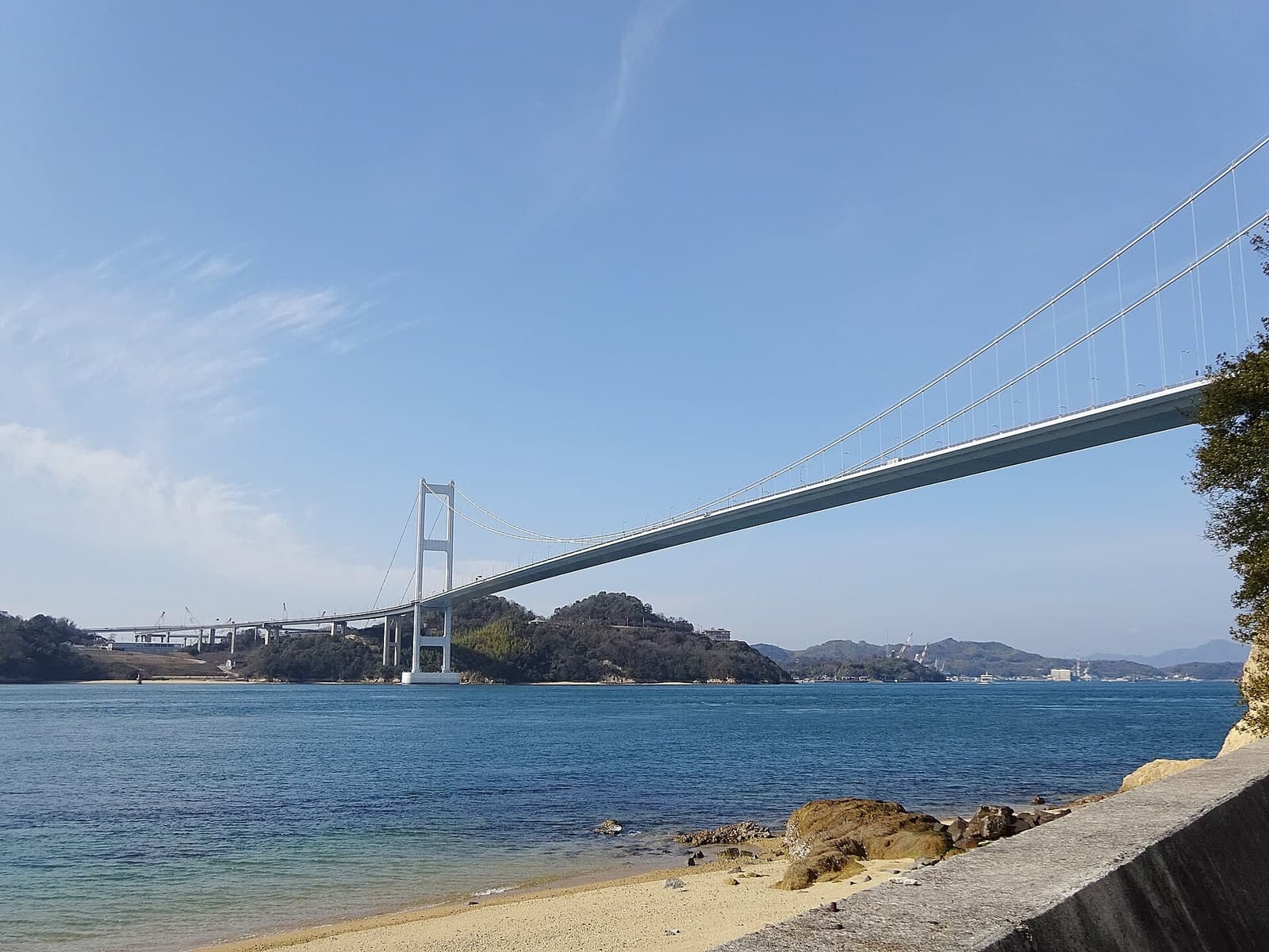 来岛海峡大桥群：从马岛观看来岛海峡第三大桥，文件说明明确到第三桥和拍摄点。