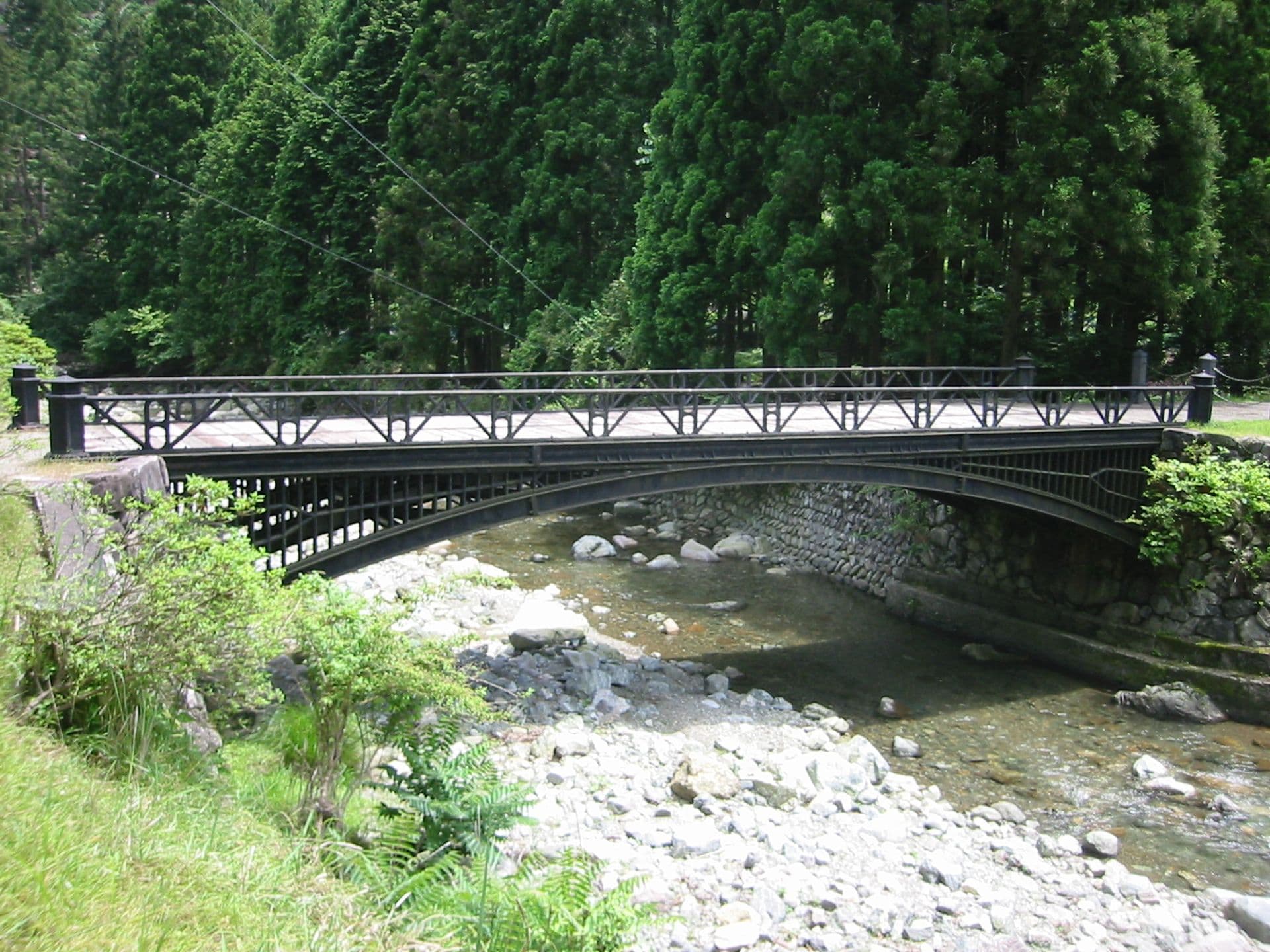 神子畑铸铁桥：神子畑铸铁桥：Wikimedia Commons 文件「Mikohata6596.JPG」中的桥梁实景。