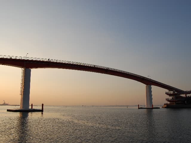 中之岛大桥：中之岛大桥：Wikimedia Commons 文件「Nakanoshima-Bridge Kisarazu.JPG」中的桥梁实景。