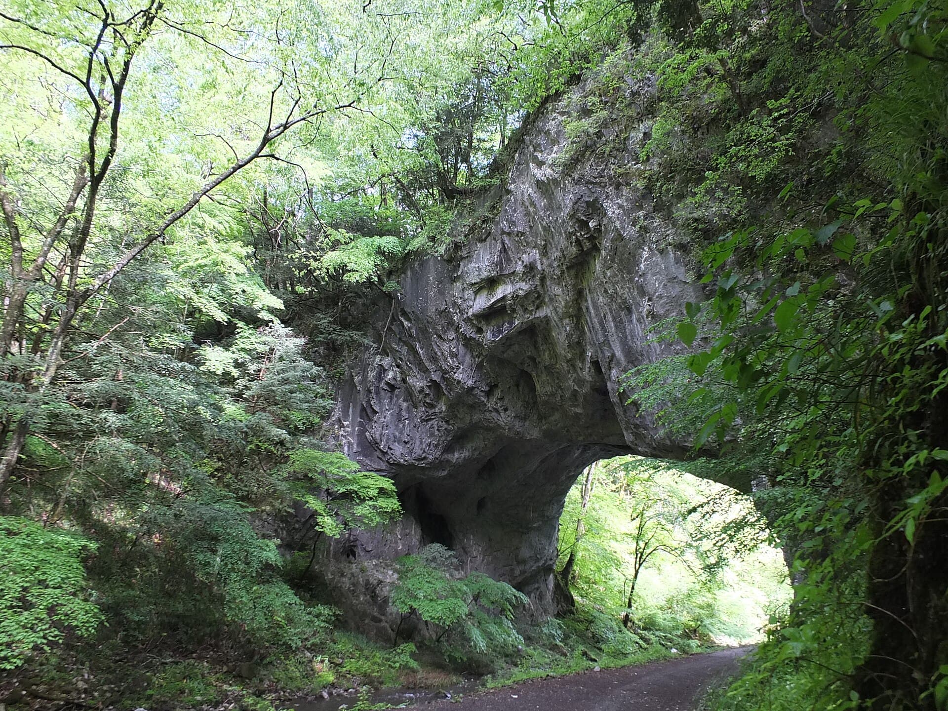 雄桥（帝释峡）：雄桥（帝释峡）：Wikimedia Commons 文件「雄橋その3 - panoramio.jpg」中的桥梁实景。