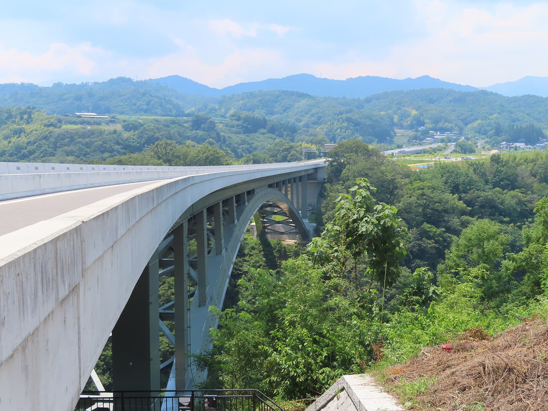 天龙峡大桥：天龙峡大桥：Wikimedia Commons 文件「Tenryukyo-ohashi Bridge 7.jpg」中的桥梁实景。
