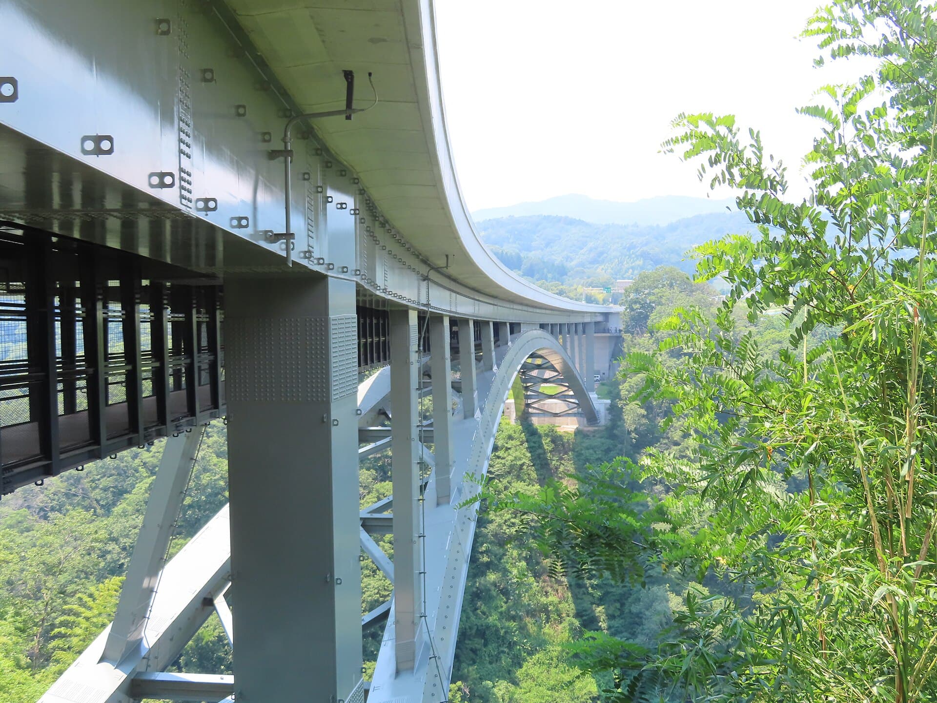 天龙峡大桥：天龙峡大桥：Wikimedia Commons 文件「Tenryukyo-ohashi Bridge 4.jpg」中的桥梁实景。
