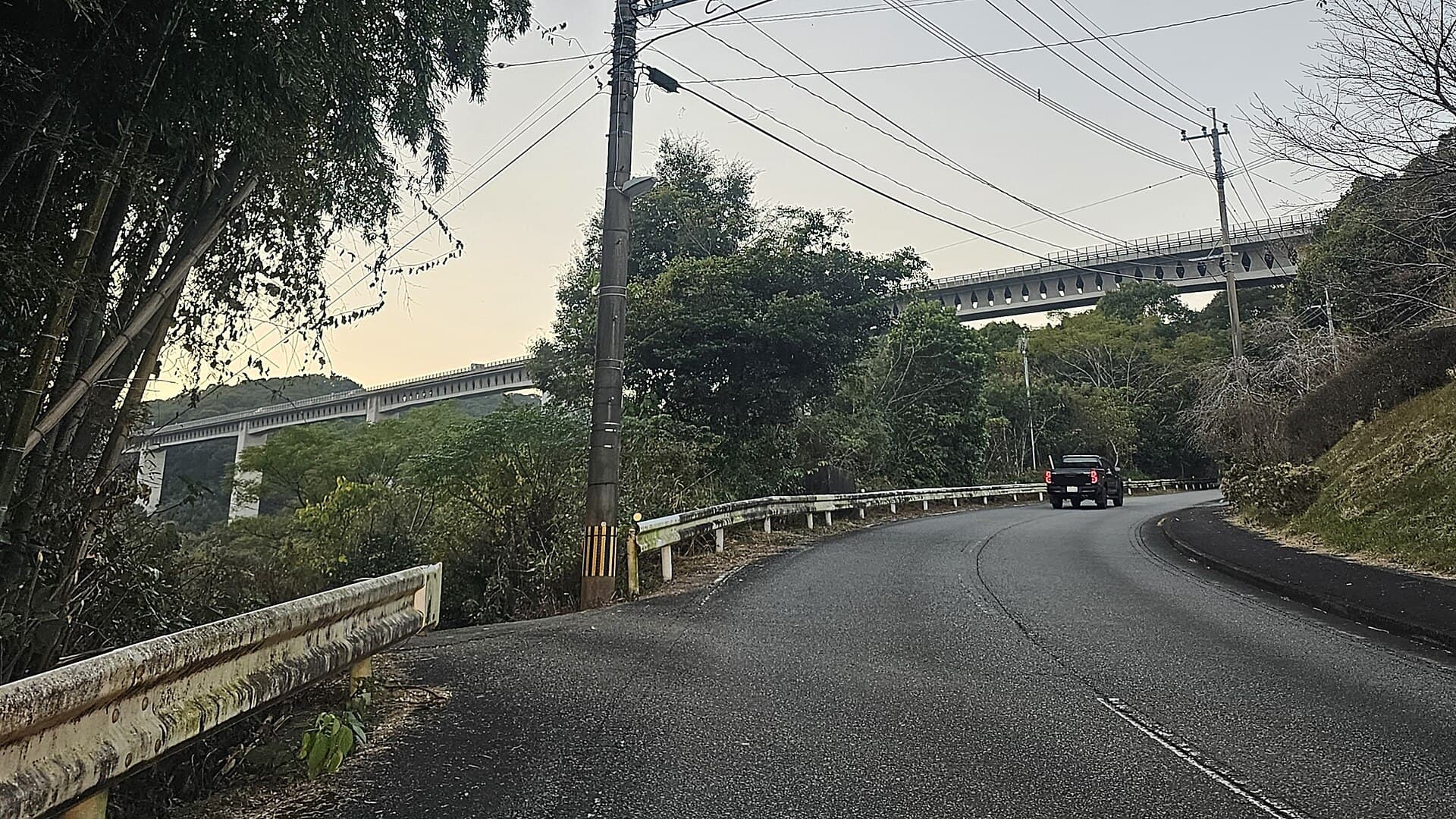 寺迫蝴蝶大桥：寺迫蝴蝶大桥：东侧观察主梁和腹板连续形态。