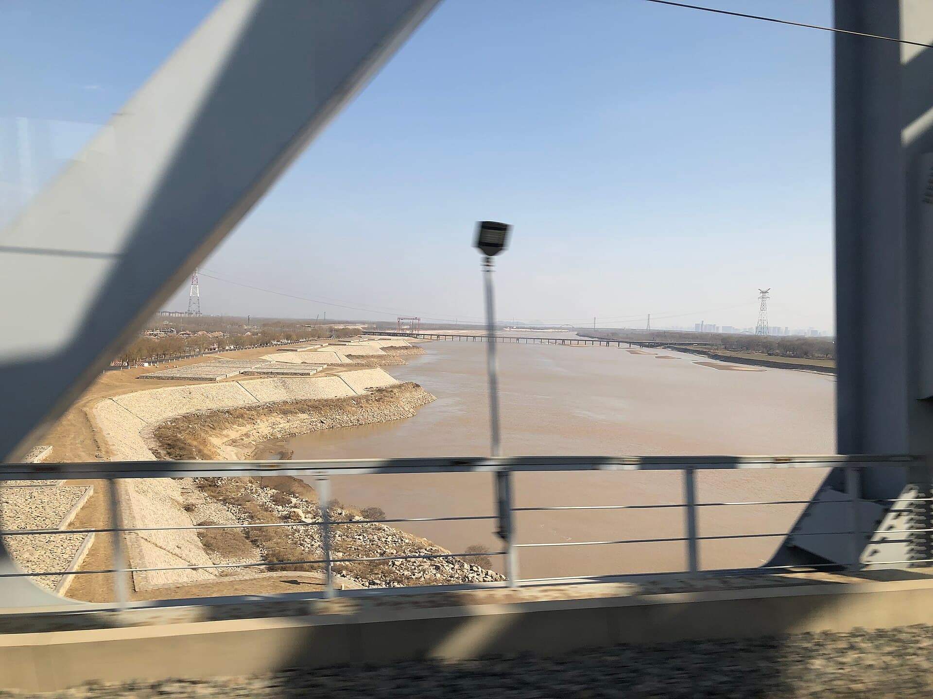 济南黄河大桥：View from Jinan Yellow River Bridge.jpg