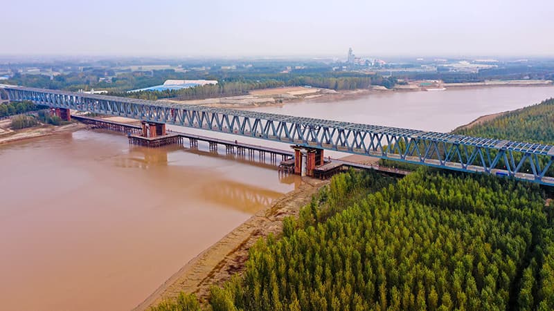 聊泰铁路黄河公铁大桥项目图片